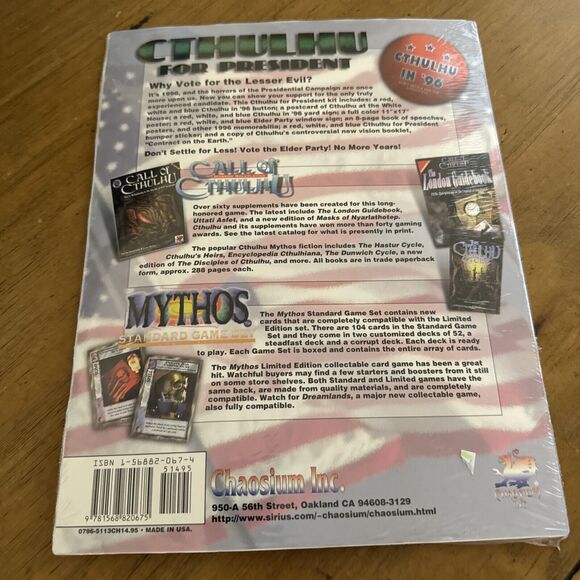 Cthulhu For President Call Of Cthulhu Why Settle For The Lesser Evil RPG New - Picture 7 of 12